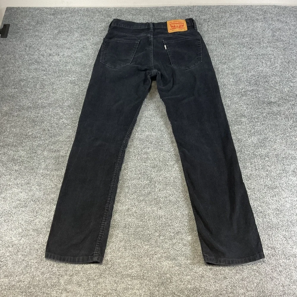 Levi's 514 Straight Fit Jeans 28x30 Black Denim Men's Classic Mid Rise 5 Pocket